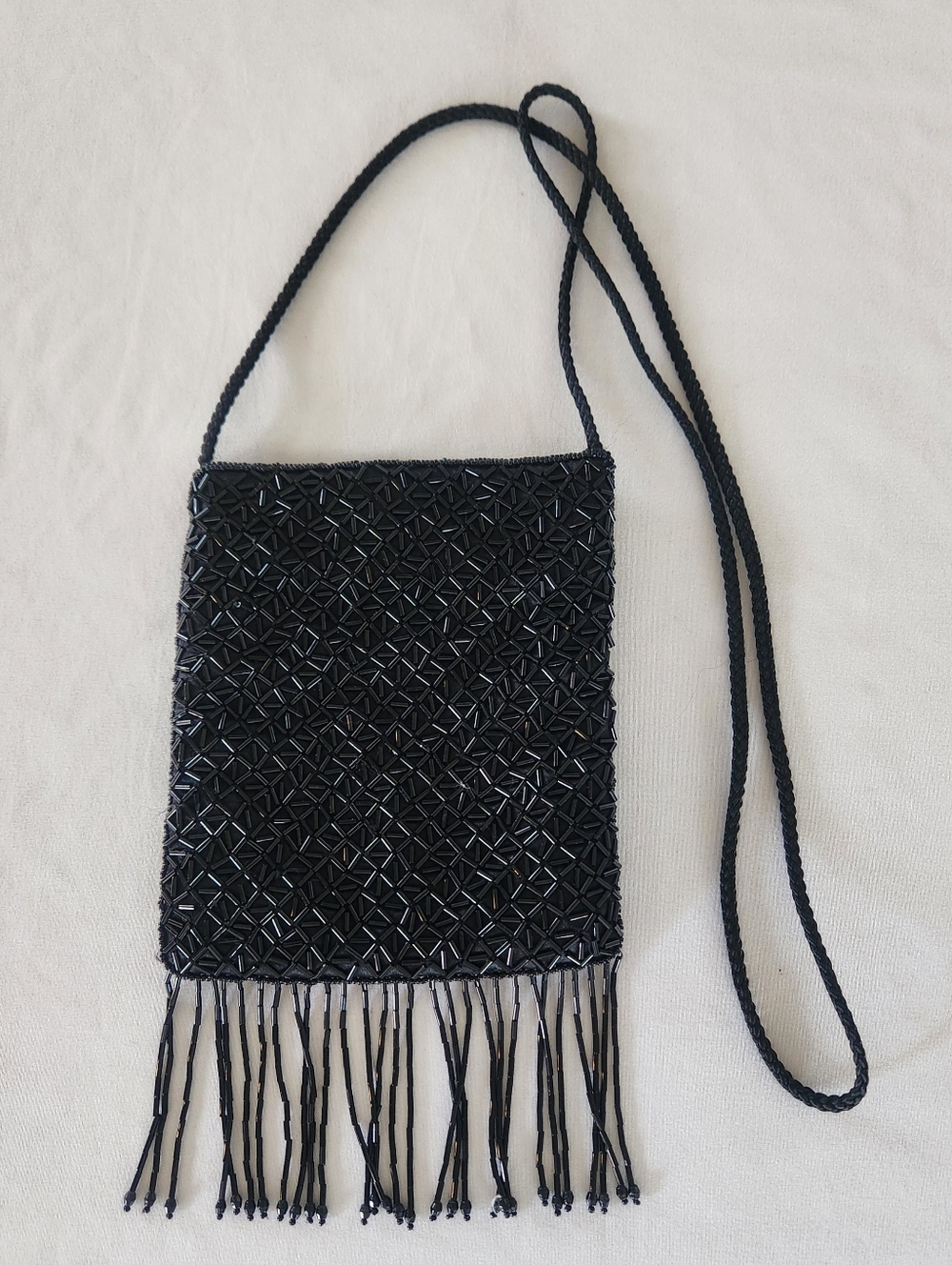 Black Beaded Evening Bag